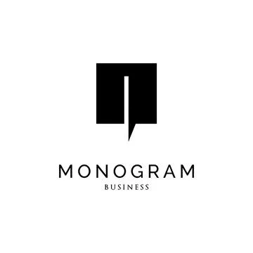 Initial Letter I Monogram Chat Logo Design Template Stock Illustration
