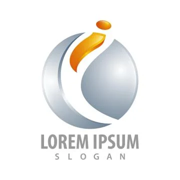 Initial letter i sphere logo concept design. Symbol graphic template element  Stock Illustration