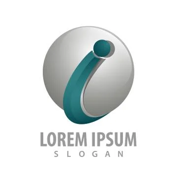 Initial letter i sphere logo concept design. Symbol graphic template element  Stock Illustration