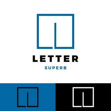 Initial letter i square icon logo design template Stock Illustration