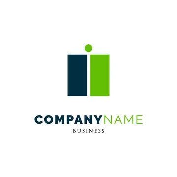 Initial Letter I Square Icon Logo Design Template Stock Illustration