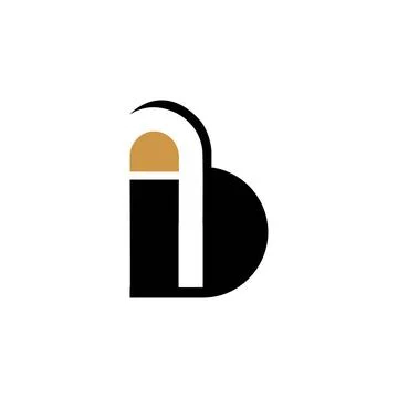 Initial letter ib logo or bi logo vector design template Stock-Illustration