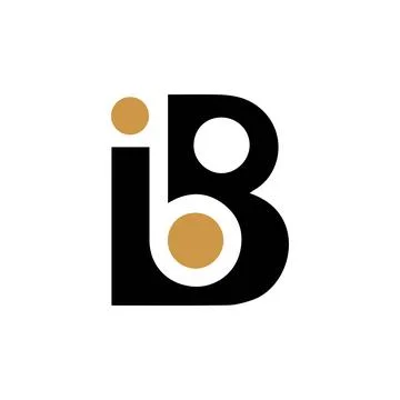 Initial letter ib logo or bi logo vector design template Stock Illustration