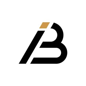 Initial letter ib logo or bi logo vector design template Stock Illustration