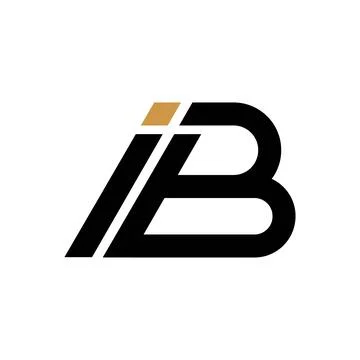Initial letter ib logo or bi logo vector design template Stock Illustration