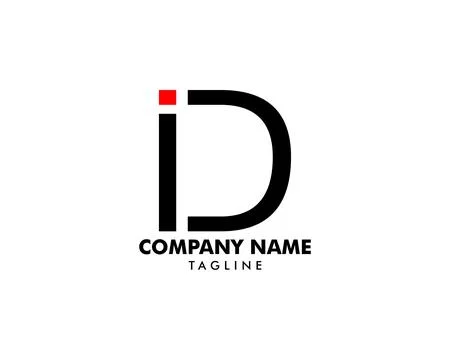 Initial Letter ID Logo Template Design Stock Illustration
