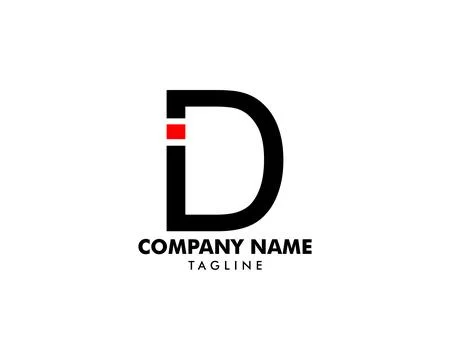 Initial Letter ID Logo Template Design Stock Illustration