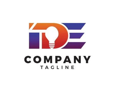 Initial Letter IDE Logo Template Design Stock Illustration