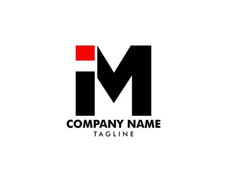 Initial Letter IM Logo Template Design Stock Illustration