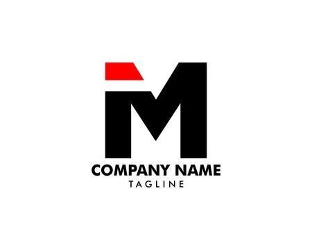 Initial Letter IM Logo Template Design Stock Illustration