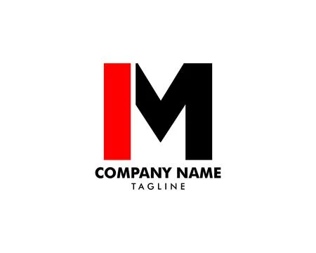 Initial Letter IM Logo Template Design Stock Illustration
