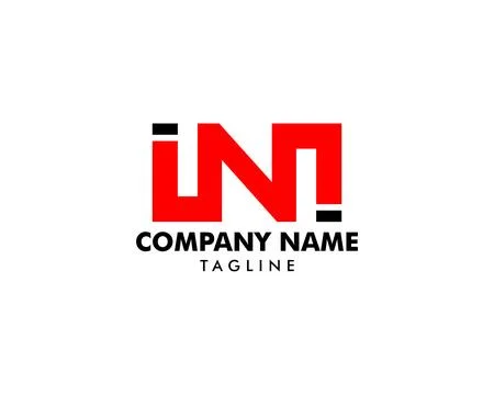 Initial Letter INI Logo Template Design Ilustração Stock