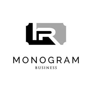 Initial Letter IR Monogram Logo Design Template Stock Illustration