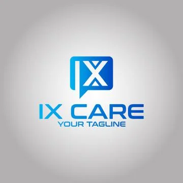 Initial Letter IX modern logo design. Stock Illustration
