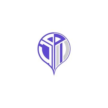 Initial letter J I Modern and unique location design Stock Illustration