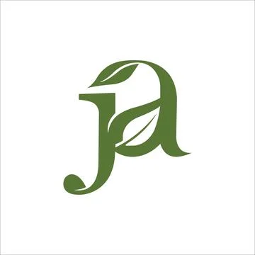 Initial letter ja logo or aj logo vector design template Stock Illustration