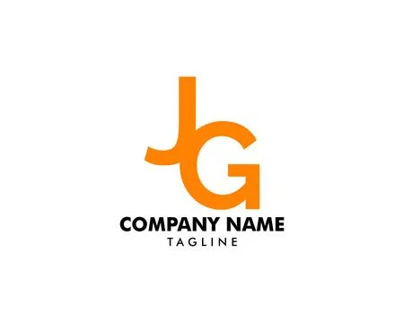 Initial Letter JG Logo Template Design Stock Illustration