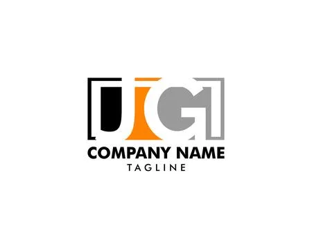 Initial Letter JG Logo Template Design Stock Illustration