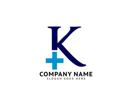 Initial letter K cross plus medical logo icon design template elements イラスト素材