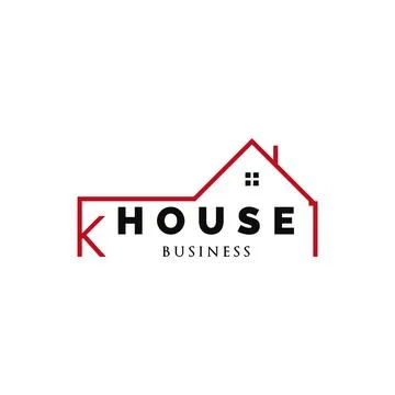 Initial Letter K House Icon Logo Design Template Stock Illustration