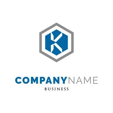 Initial Letter K Icon Logo Design Template Stock Illustration