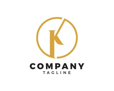 Initial Letter K Logo Design Template Stock Illustration