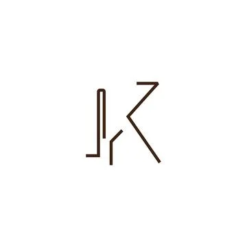 Initial letter k logo or kk logo vector design template Stock Illustration