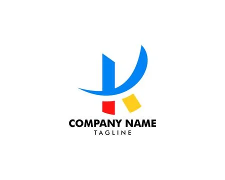Initial Letter K Logo Template Design Stock Illustration