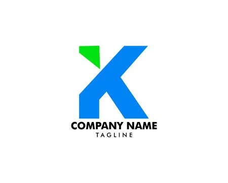 Initial Letter K Logo Template Design Stock Illustration