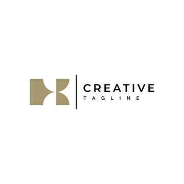 Initial letter K symbol logo design  Stock Illustration