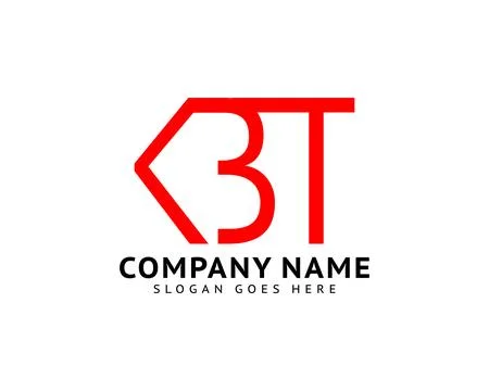 Initial Letter KBT Logo Template Design Stock Illustration