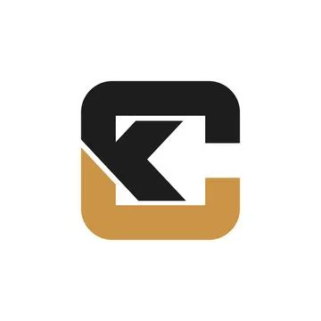 Initial letter kc logo or ck logo vector design template Illustrazione stock