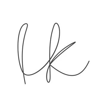 Initial letter kh logo or hk logo vector design template Stock Illustration