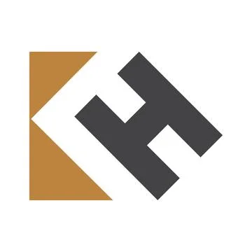 Initial letter kh logo or hk logo vector design template Stock Illustration
