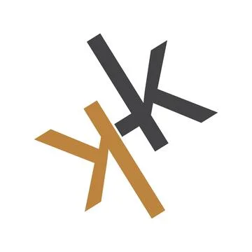 Initial letter kh logo or hk logo vector design template Stock Illustration
