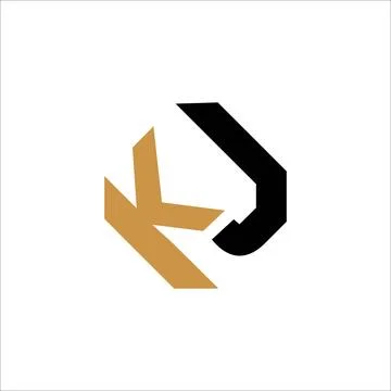 Initial letter kj logo or jk logo vector design template Stock Illustration