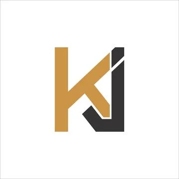 Initial letter kj logo or jk logo vector design template Stock Illustration