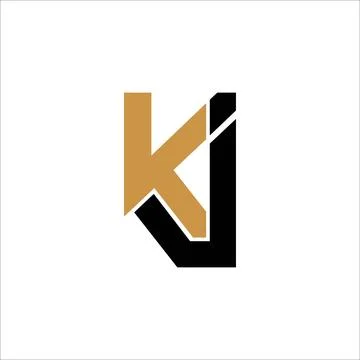 Initial letter kj logo or jk logo vector design template Stock Illustration