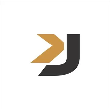 Initial letter kj logo or jk logo vector design template Stock Illustration