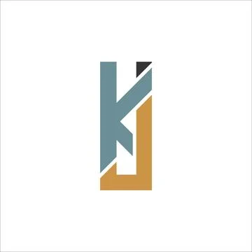 Initial letter kj logo or jk logo vector design template Stock-Illustration