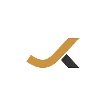 Initial letter kj logo or jk logo vector design template Stock Illustration