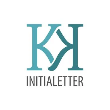 Initial letter KK logo concept design. Symbol graphic template element Illustrazione stock