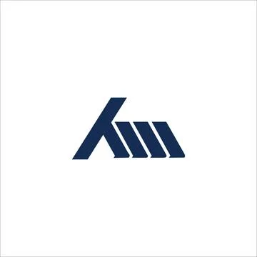 Initial letter km logo or mk logo vector design template Stock Illustration