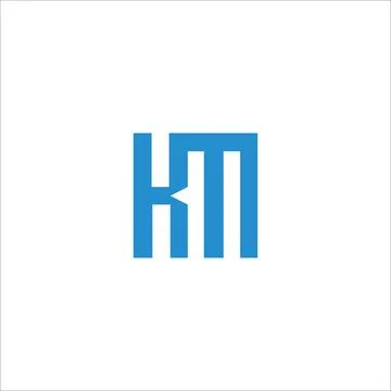 Initial letter km logo or mk logo vector design template Stock-Illustration