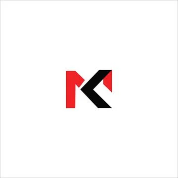 Initial letter km logo or mk logo vector design template Stock Illustration