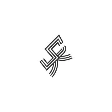 Initial letter KS logo or SK logo vector design template Stock Illustration