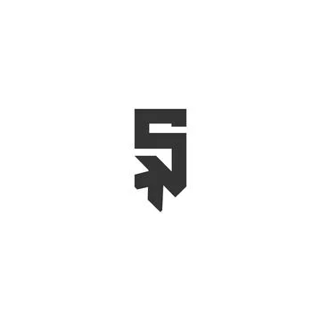 Initial letter KS logo or SK logo vector design template Illustrazione stock