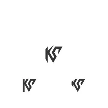 Initial letter KS logo or SK logo vector design template Stock Illustration