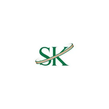 Initial letter KS logo or SK logo vector design template Stock Illustration