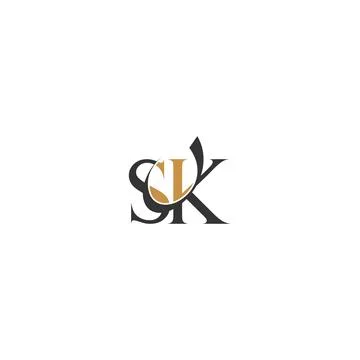Initial letter KS logo or SK logo vector design template Stock Illustration